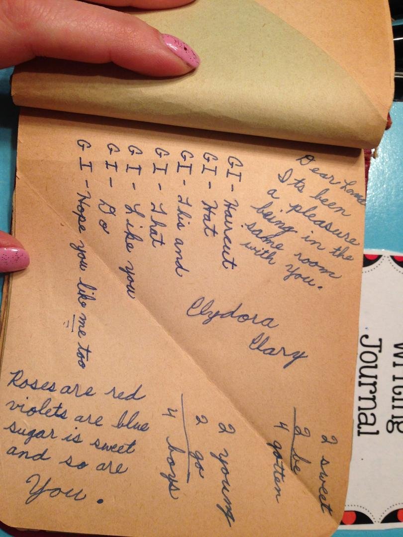 Clydora, the boys found my box of treasures and came across my 5th grade autograph book from Lamar Elementary. This along with many more memories from the past! And lol the page where Chuck Manis asked me to marry him! Lol