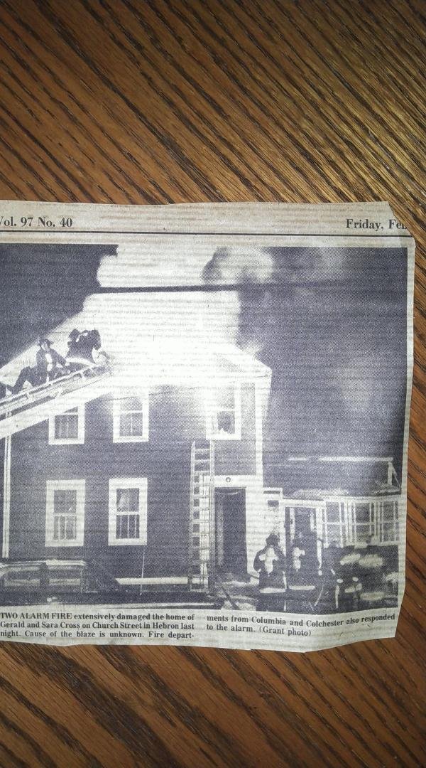 Gerry Cross's fire across from elem. School