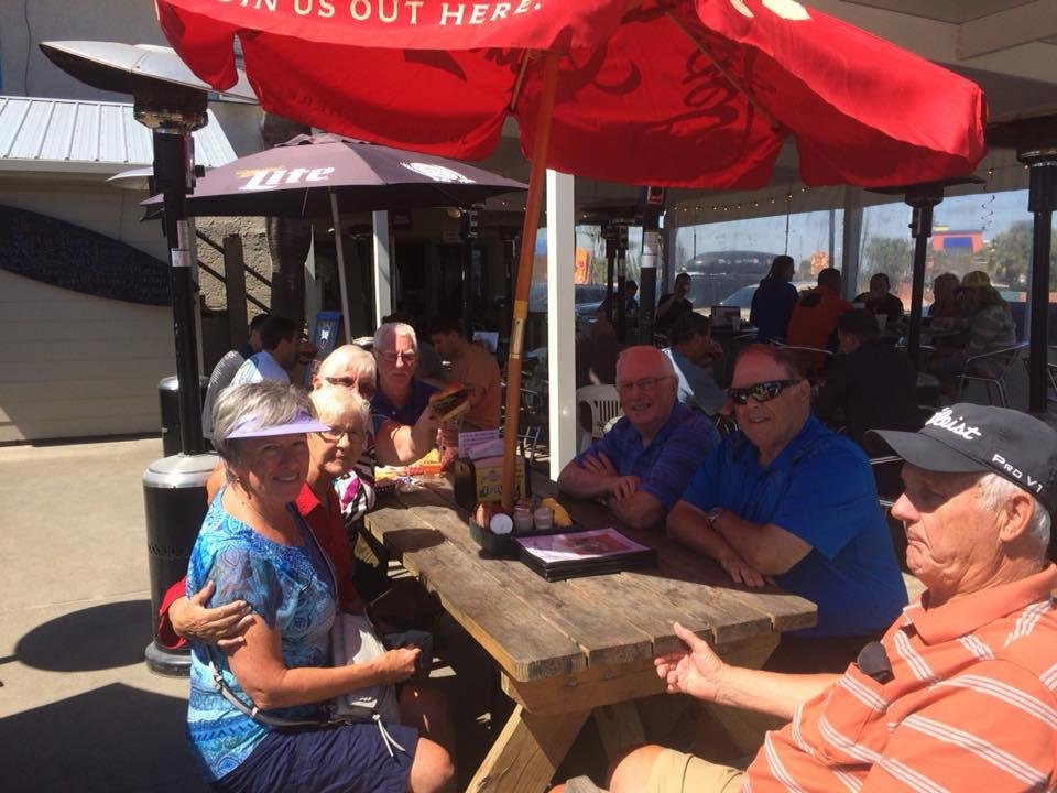 With some of the Endless Summer gang at a very cool bar and great burgers.