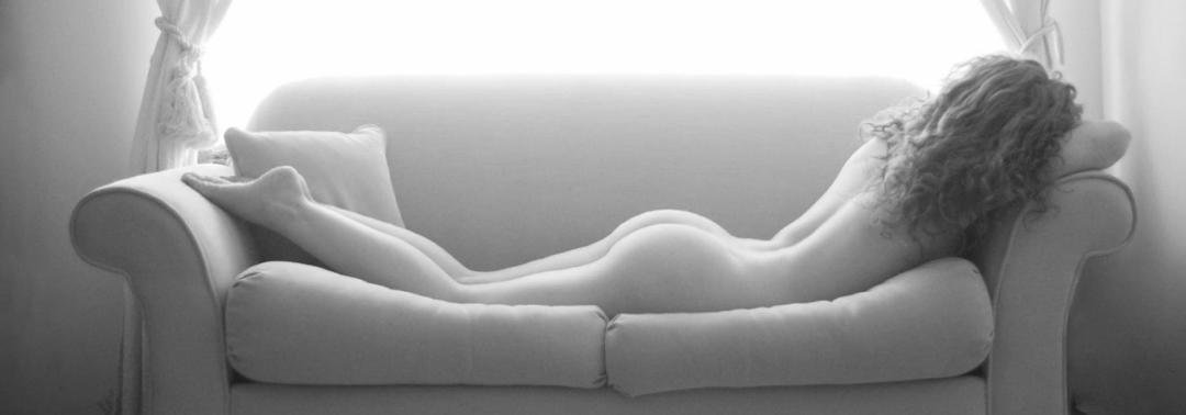 A mother-in-law stopped by unexpectedly the recently married couple's house. She knocks on the door, then immediately walks in. She is shocked to see her daughter-in-law lying on the couch, totally naked.
"What are you doi