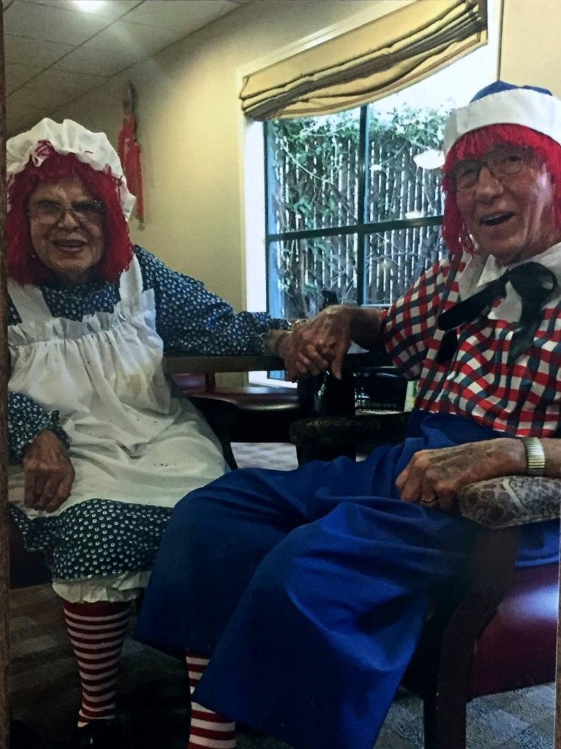 Ray and Joy at the costume party at the Chateau--what dolls they are!