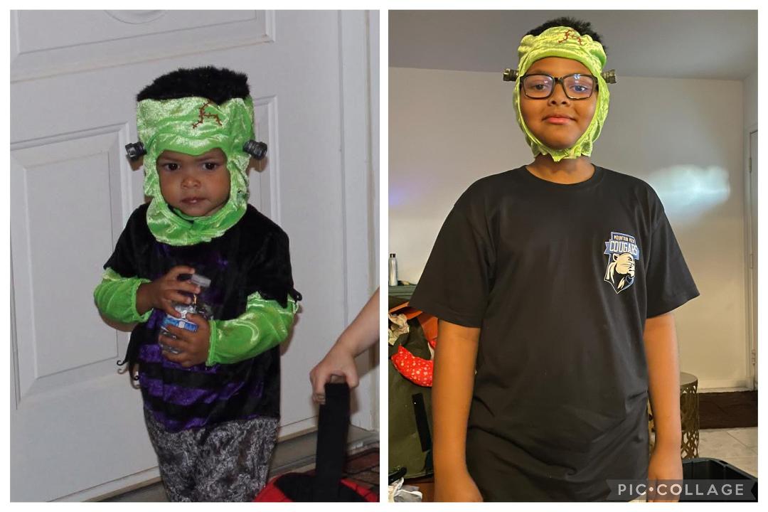 1-year old vs 11 years old, 10 years have flown by ❤️😩👻
