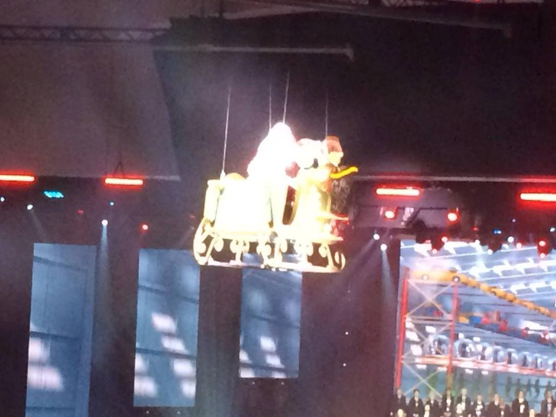 At Prestonwood Baptist Church Christmas program with mom!