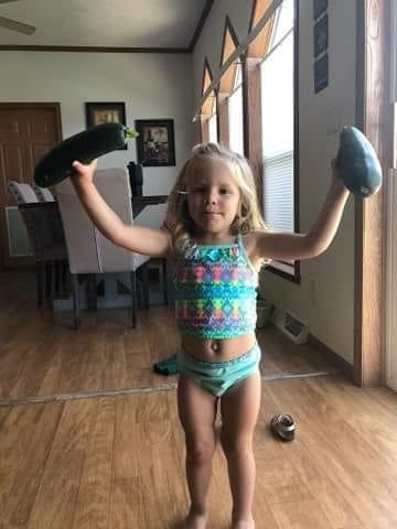 She's been gardening