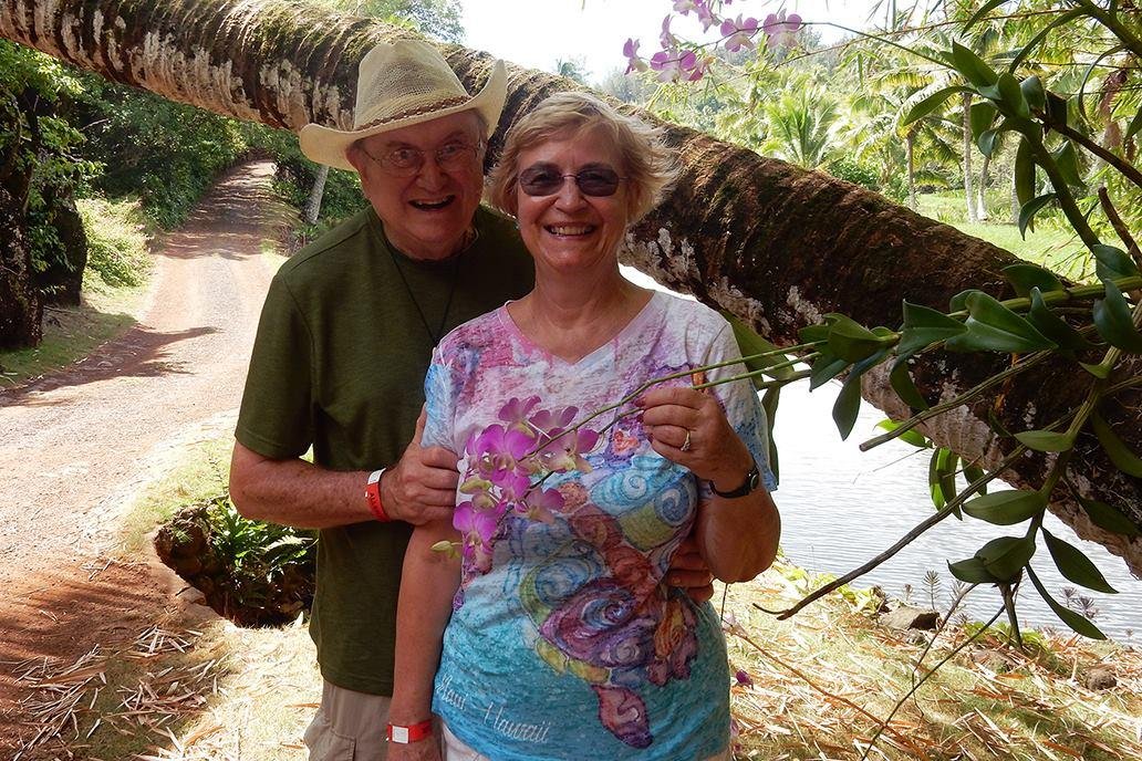 Allerton Gardens on Kauai - orchids grow profusely!