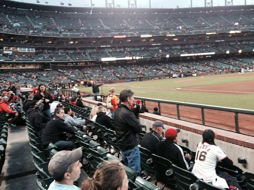 View of Giant's game tonight with brother Josh.