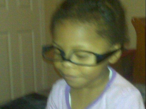 Anaya with nana's glasses