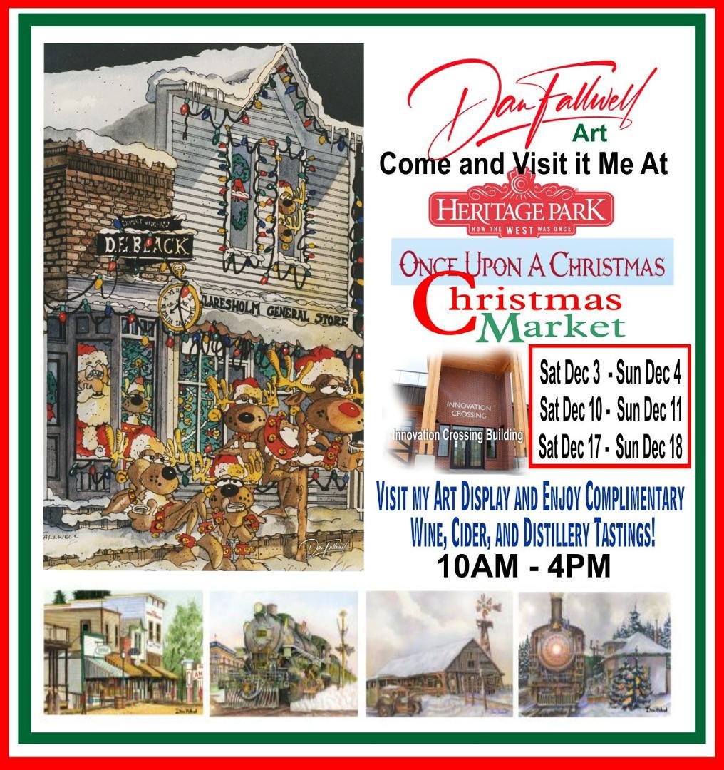 Come Visit Me at Heritage Park For Unique Xmas Gifts PLUS Complimentary Wine, Cider and Distillery Tastings! We are in the new Innovation Crossing Building at Heritage Park.