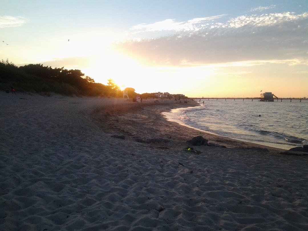 It was a perfect night for a walk on the beach.