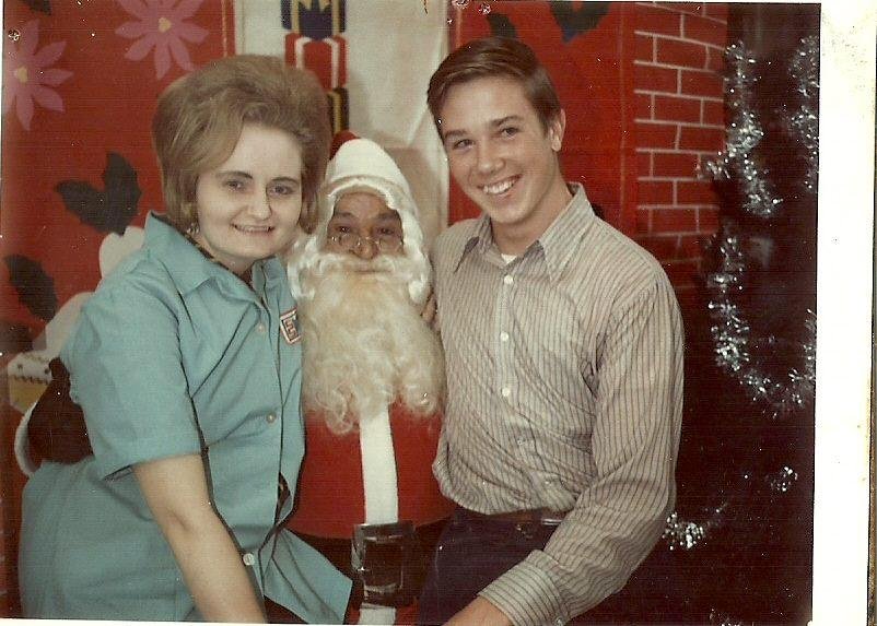 oooooooooooooooooooook boys and girls, me and a gal I worked with at the old kmart in Lafayette, she made the sub sandwiches and believe this or not guys this old santa was the same santa that saw all of us as kids way back
