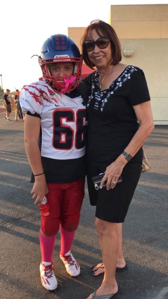 Gma and her football player! RJ's team won 31-0 yay! ❤️