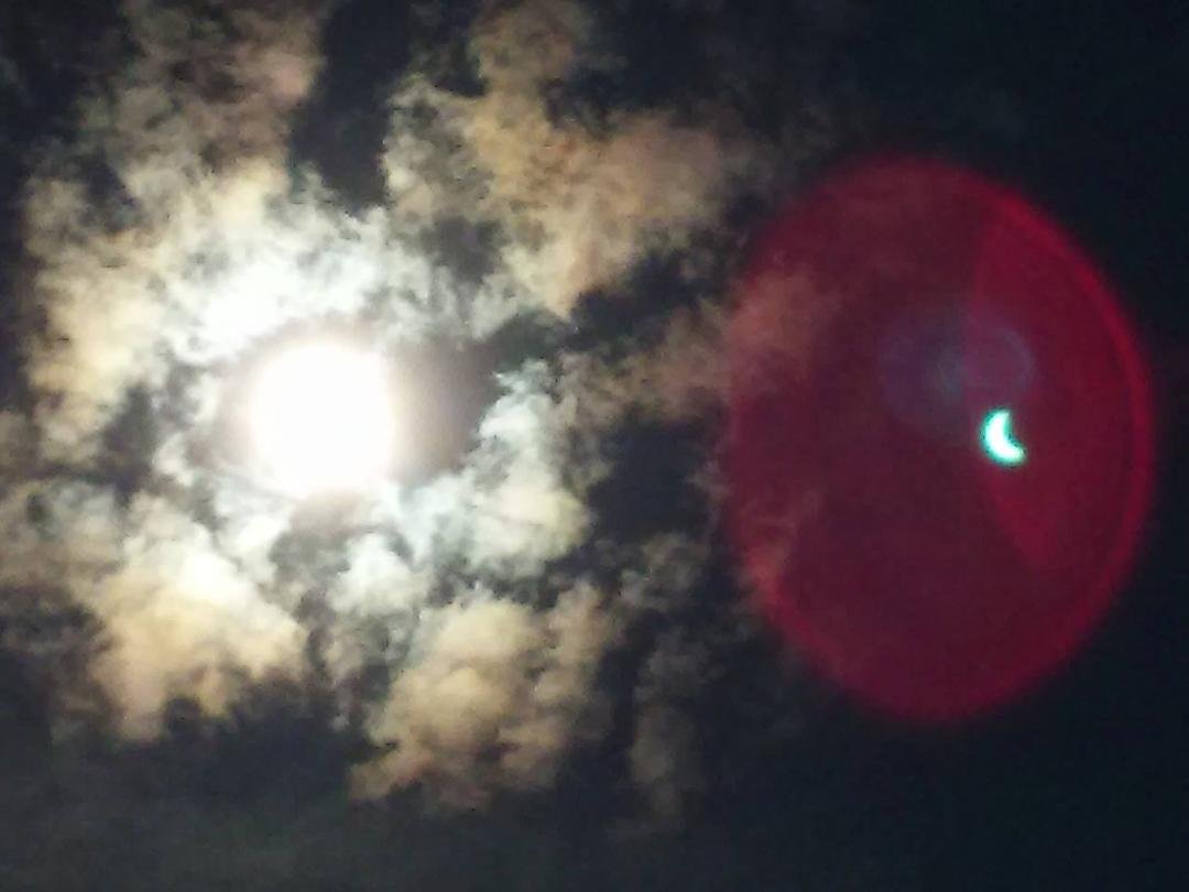 My pic of eclipse outside front porch
