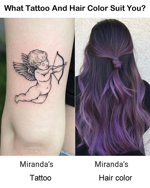 the hair, probably not the tattoo. lol