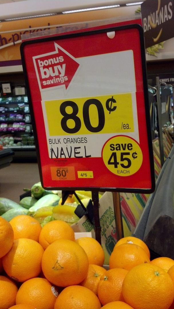 I meant 80 cents not 60