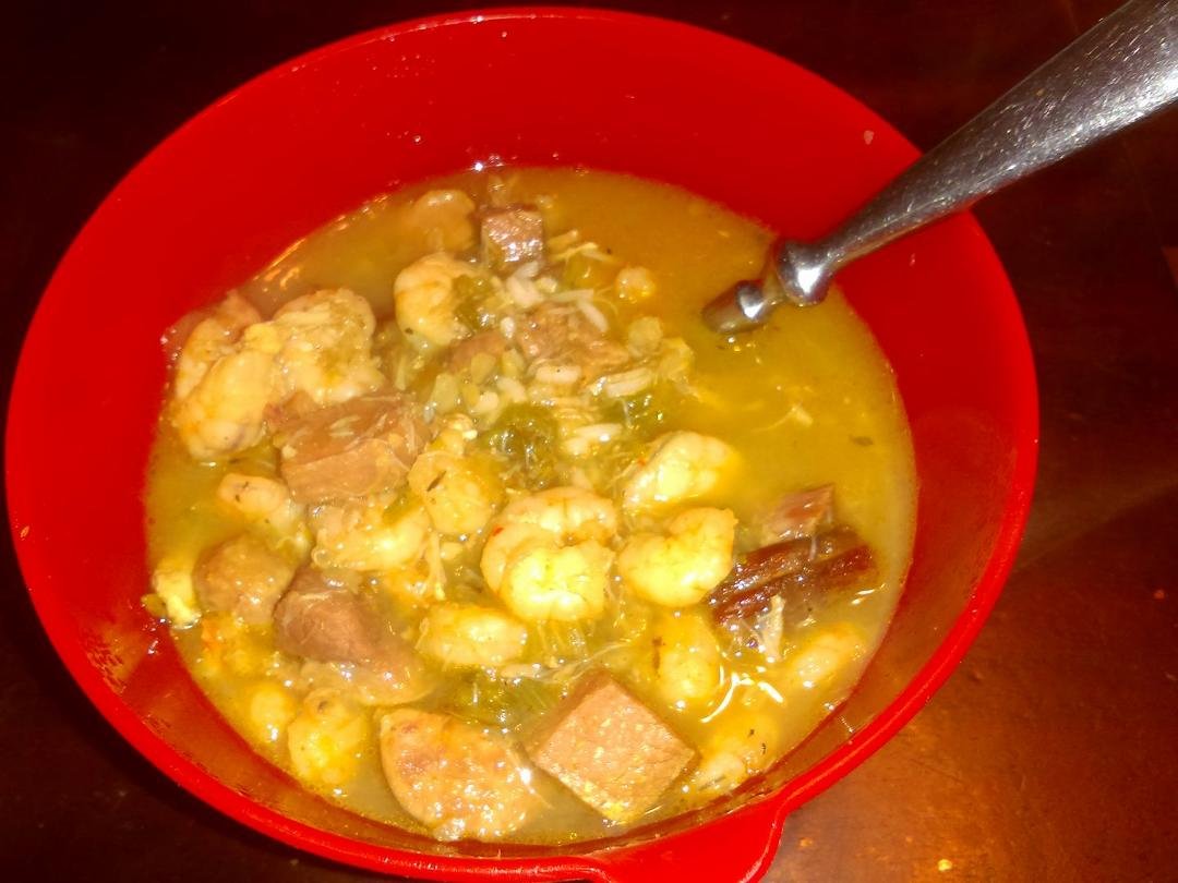 A Bowl of fresh gumbo for breakfast