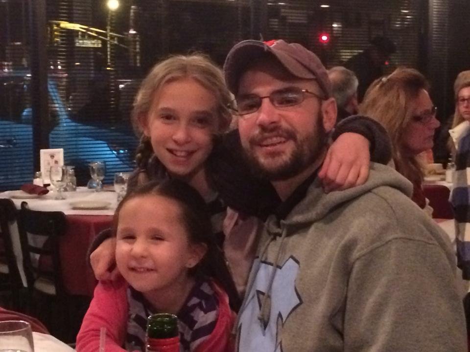 My son (Greg) and future stepdaughters. (Very cute) !!