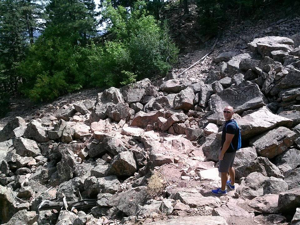Nick and Dave hiking the trails in Boulder, Co.