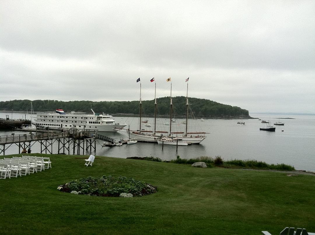 View from our hotel in Bar Harbor, Maine.