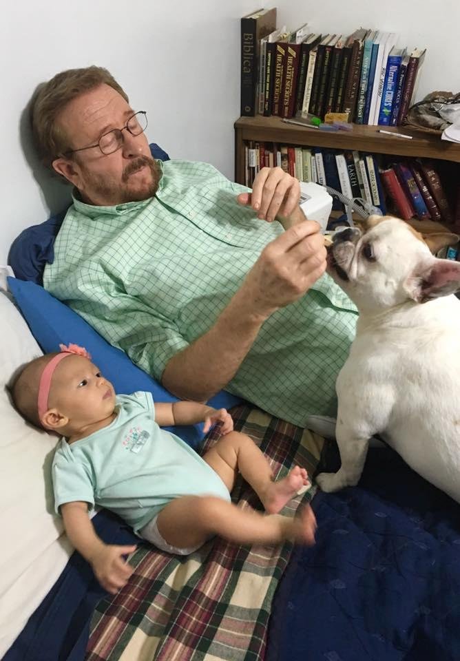 Hanging out with baby Charlotte and little Lulu.