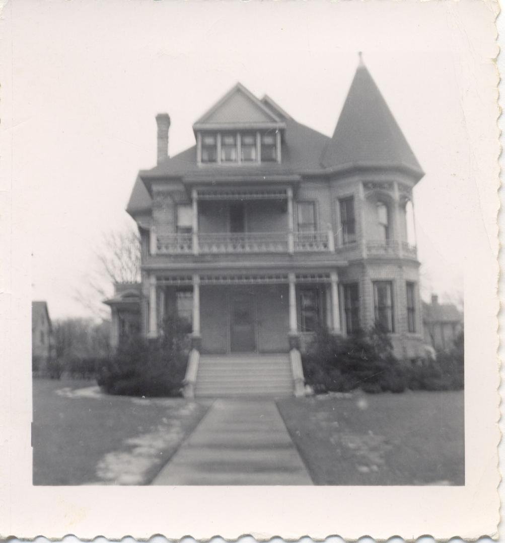 This is the office and residence of Dr. William Gillespie at 138 Frederick St, Kitchener. Currently the location of the downtown Waterloo Regional Police station