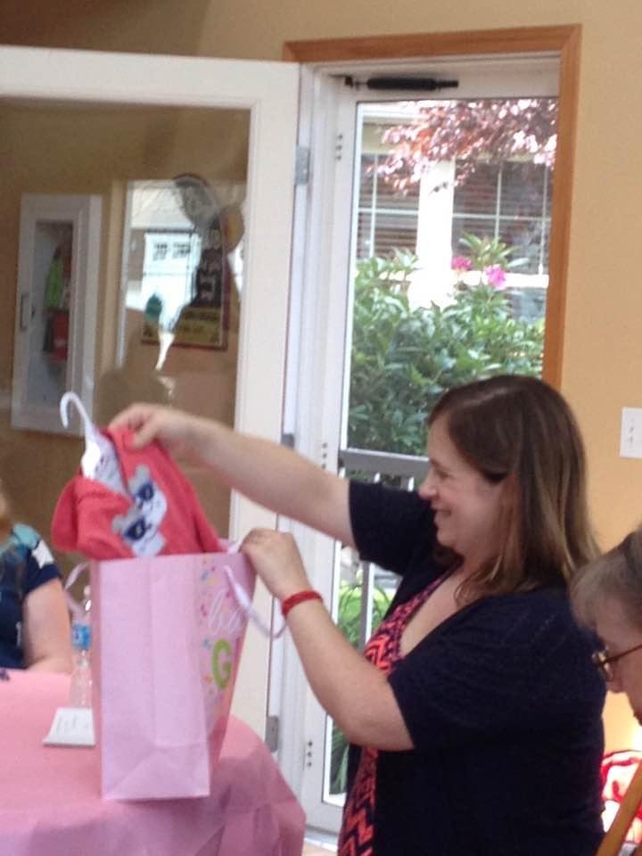 Lovely baby shower for my daughter in law Sarah Amende today!