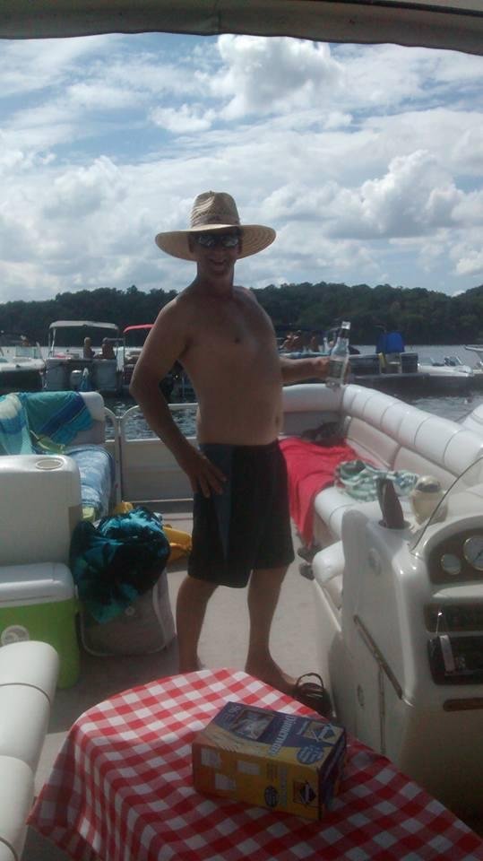 Fun at the shootout with handsome men. This is the youngest man on the boat.