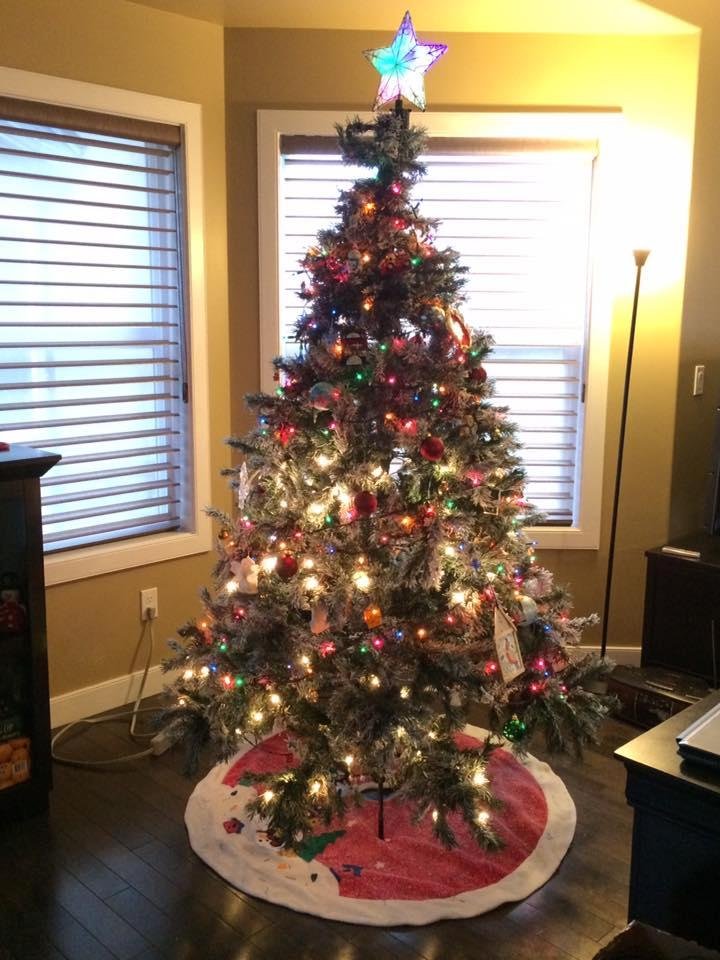 Christmas Tree up for the first time at the New House.