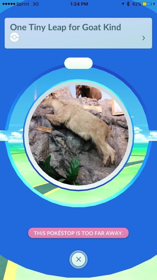 Playing Pokemon Go here is a poke stop 😂😂😂 just made for Greg