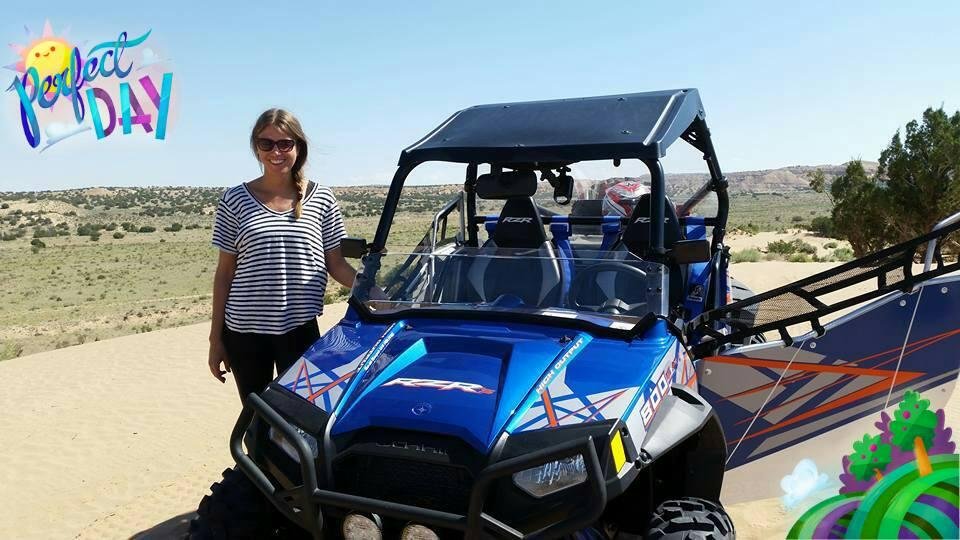 Driving the RZR near Rio Puerco  River with Sandra Niggemann.