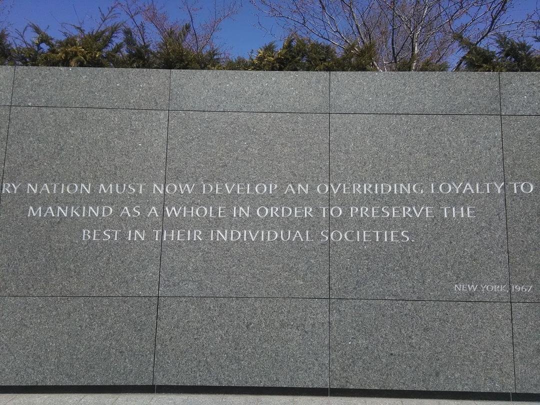 Glad to see this among the quotes at MLK's memorial.
Its one of my favorites.