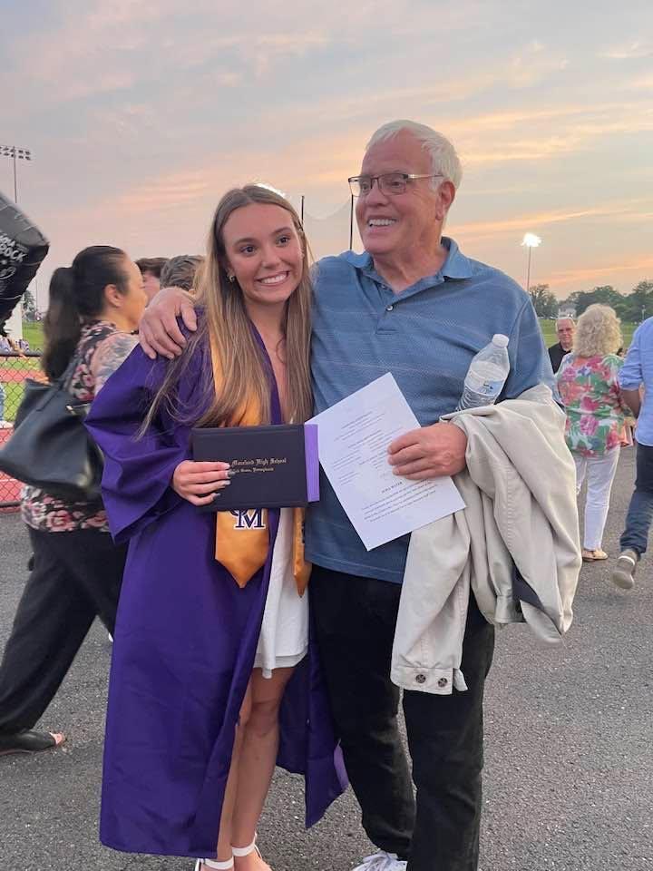Here’s my granddaughter, she graduated tonight