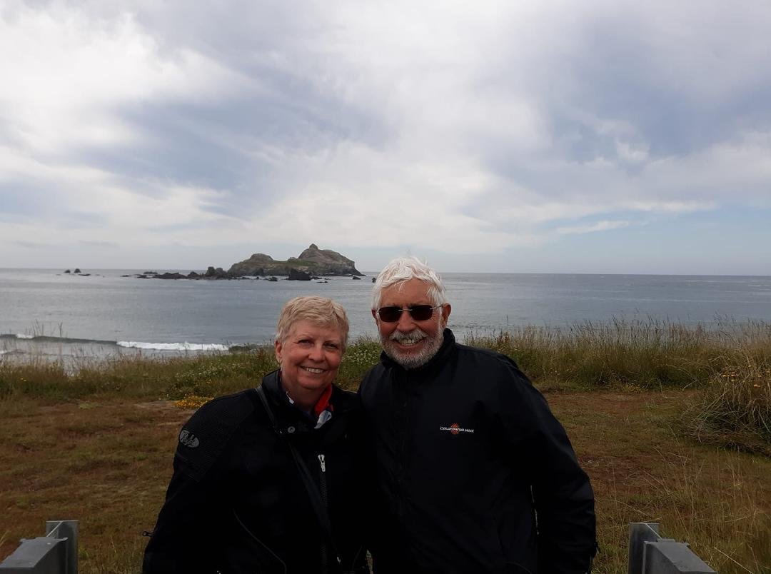 We did it! Pacific Ocean at Crescent City. 13 days from East to West!