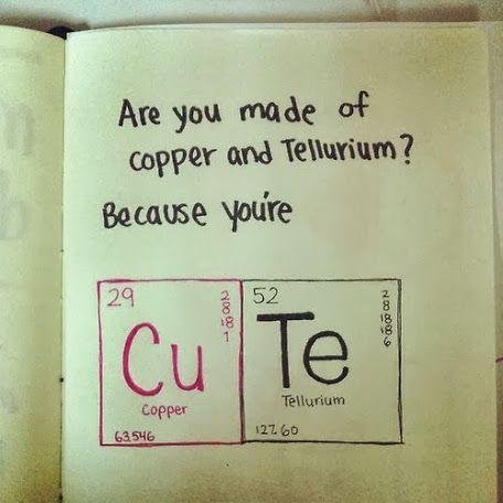 I like the way they used a couple from the periodic table!