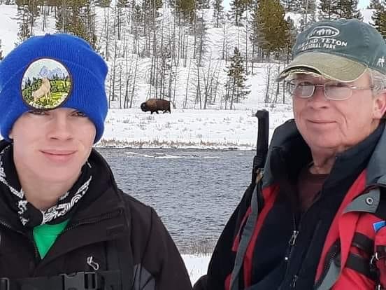 My brother Lee and nephew Nick. Look behind them!