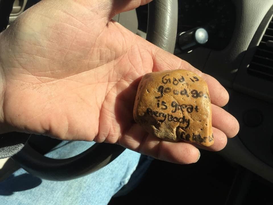 Found this rock while going into the Alexandria Mall today. I am very blessed. I need someone to tell me how to post on the correct site ❤️️