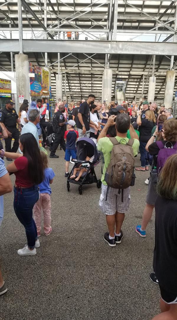 WI State Fair Day 5 In the books. Giannis in the background.
