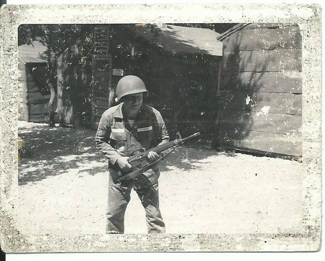 Throwback Thursday - My Dad in the National Guard. Must have been on guard duty. LOL :)  <3