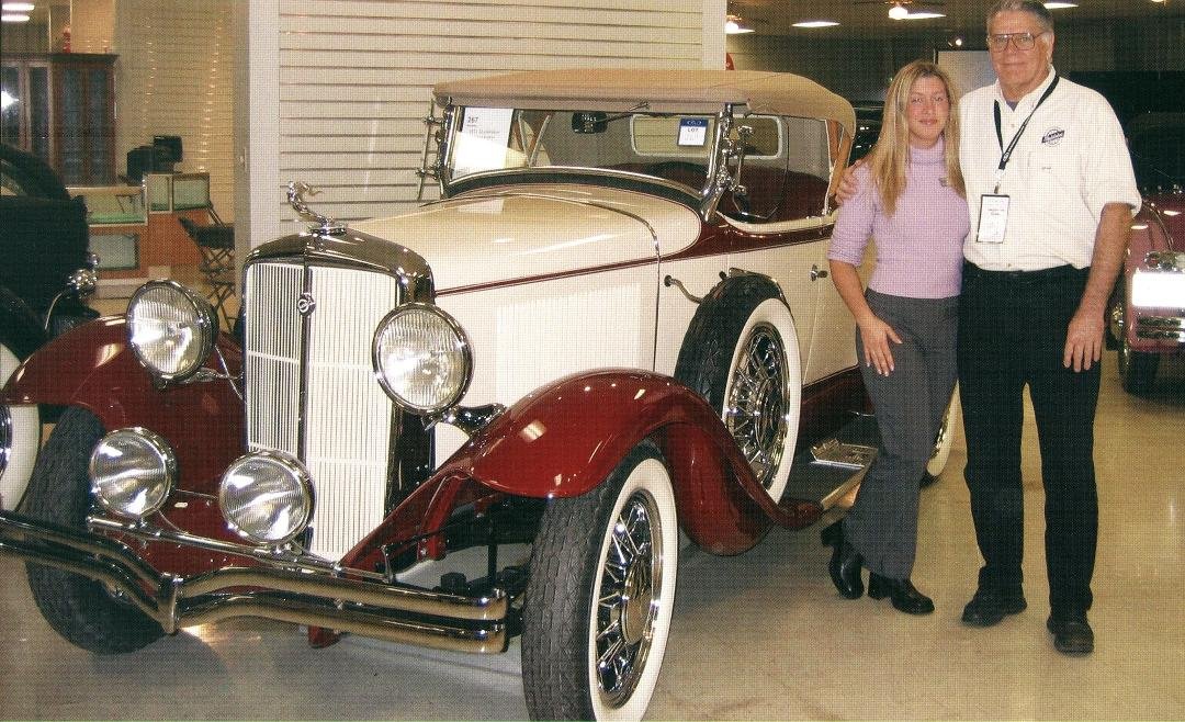 1931 Studebaker model 54 roadster and my girl friend.