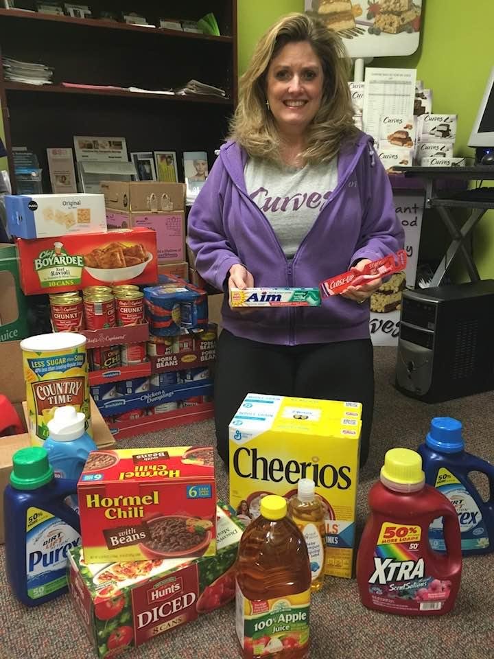 Curves #reallifecenter Food Drive ends December 8 2022 please bring laundry soap, canned vegetables and fruits or meats. We also accept gift cards for Kroger, Publix or Target! #feedthehungry #curvesptc #fitness new fitness