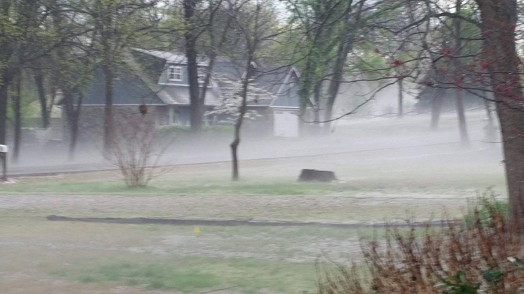 This is what is called hail fog.....according to Channel 2, Tulsa, OK.