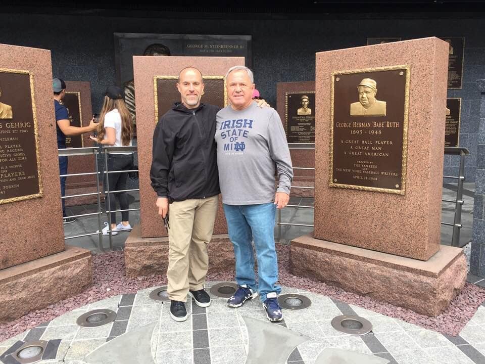 With Michael Tognetti at Yankee Stadium Monument Park