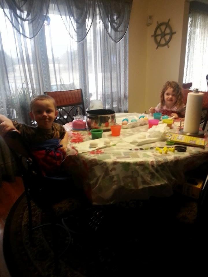 We're doing Easter Eggs today simply because I have the two little ones this weekend.....AND I didn't need any medications.