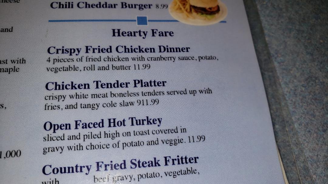 It's out of control, chicken tenders $911.99.