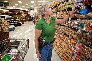 A smartly dressed Walmart shopper