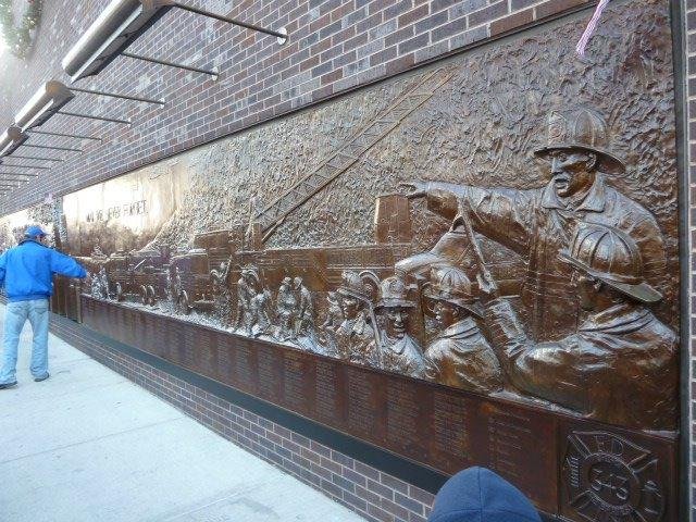 The firefighters dedication wall to those that fell and those that carry on.