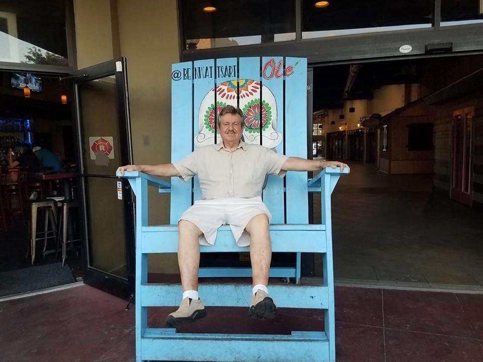 The city removed the Big Blue Chair. Hope it was not my fault. ;-)