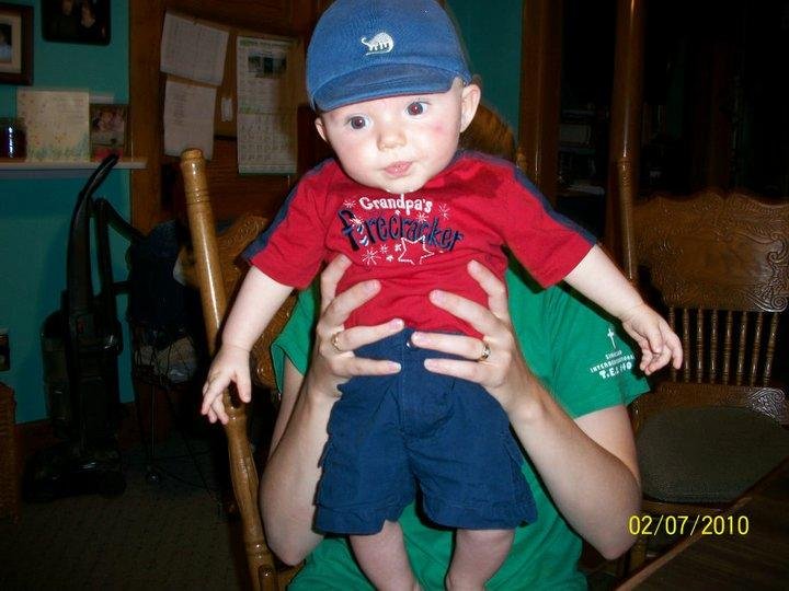 Owen showing off his new hat