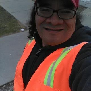 Me, at work today, helping to feed the poor and homeless
