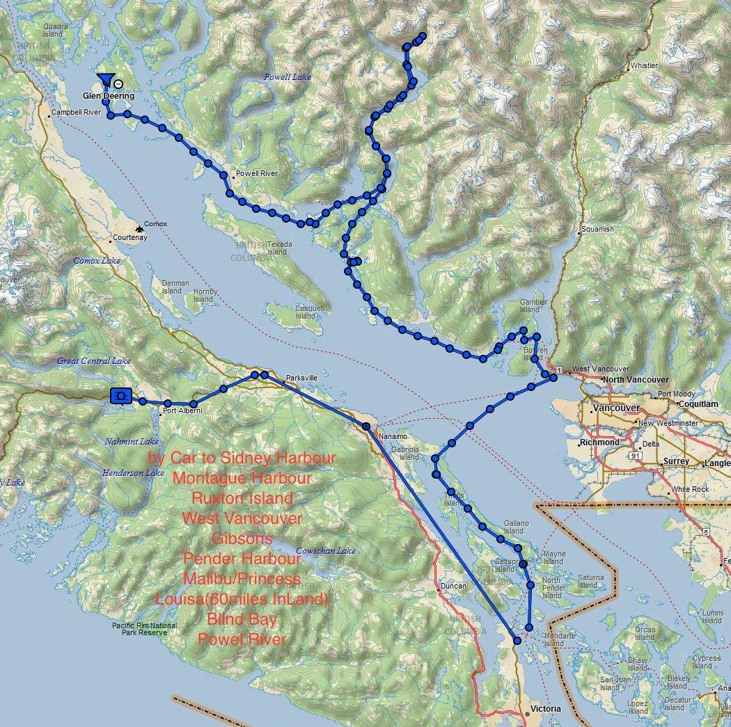 Our Annual GOM(Grumpy Old Men) Cruise route