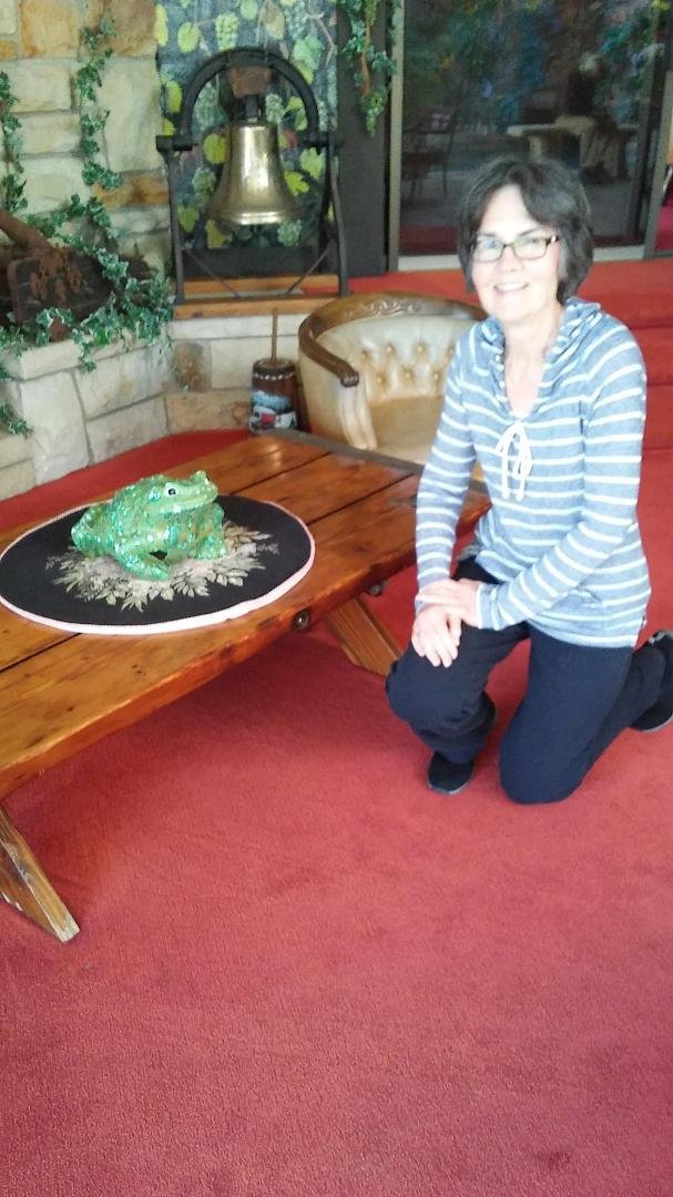 My friends Babs at our tour of the Bayernhoff Museum.